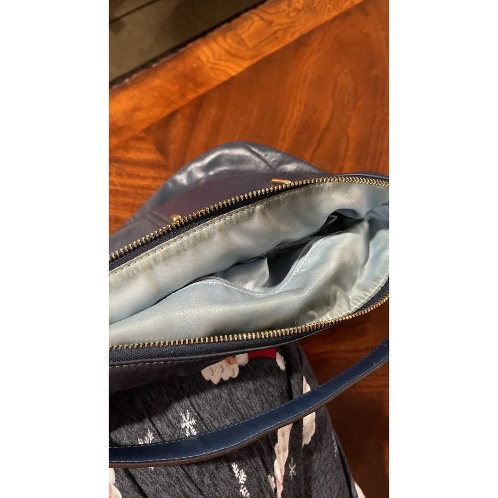 Coach Chelsea Ashlyn Navy Leather Slouchy Hobo Shoulder Bag Y2K Boho